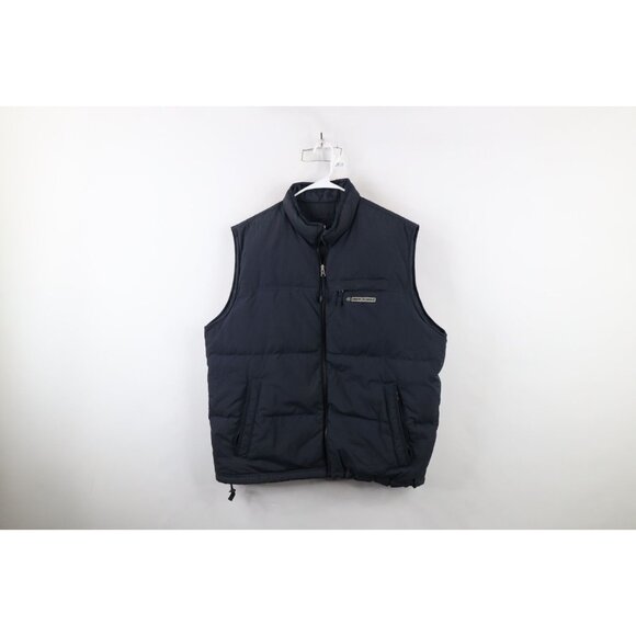 Vtg 90s Y2K Abercrombie & Fitch Mens XL Reversible Duck Down Puffer Vest Jacket